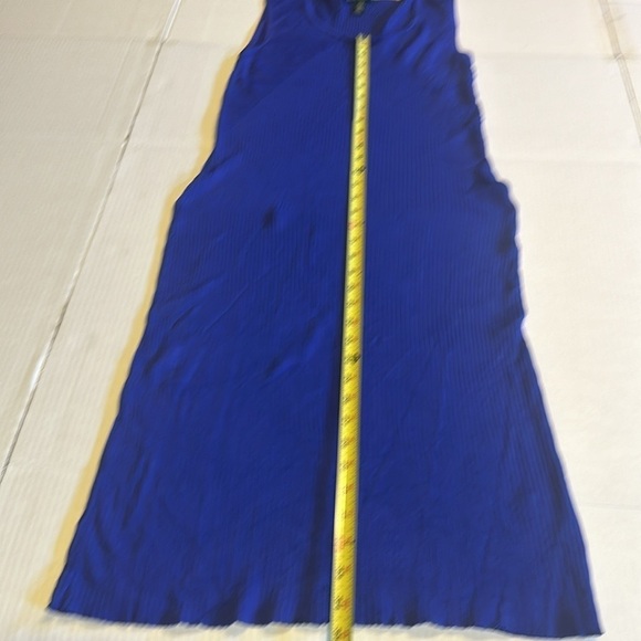Lauren Ralph Lauren slinky cobalt blue dress stretchable with round scoop neck - Picture 4 of 9